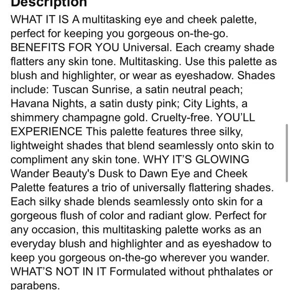 🆕WANDER BEAUTY WANDERESS DUSK TO DAWN PALETTE - Picture 2 of 7